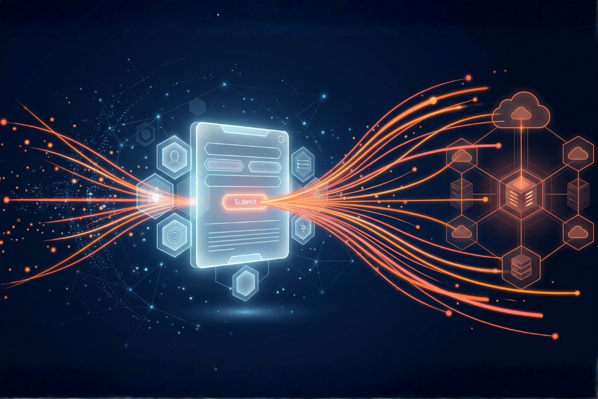 Formulaire Tally connecté à une infrastructure cloud — alternative gratuite à Typeform pour capturer des leads et automatiser ses workflows