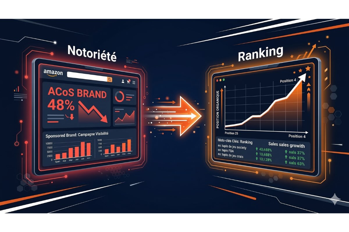 Amazon Ads Spondored Brand ranking et notoriété