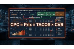 Dashboard campagnes Amazon avec formule CPC rentable - TACOS × Prix × CVR
